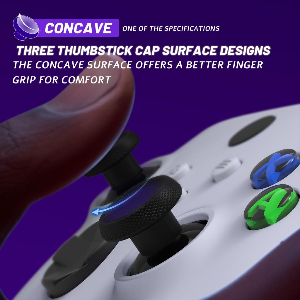 EXtremeRate ThumbsGear V3 сменный эргономичный стик для большого пальца, совместимый с Xbox Core, сменный аналоговый стик для большого пальца, совместимый с Xbox One