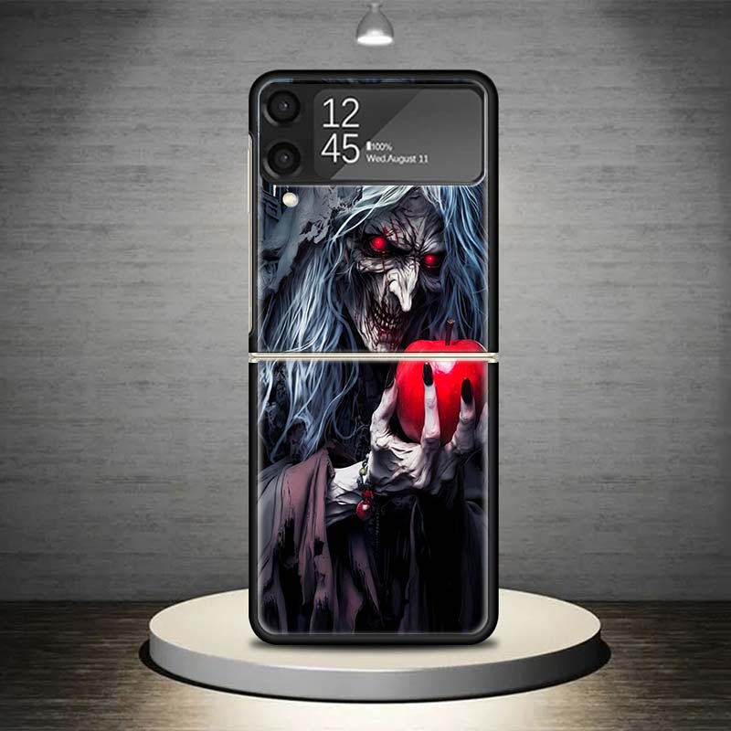 Чехол для телефона на Хэллоуин Лунная Ведьма Ужасы Для Samsung Galaxy Z Flip 7 6 5 4 3 5G Ударопрочный Чехол Z Flip7 Flip6 ZFlip5 Flip3 Flip4