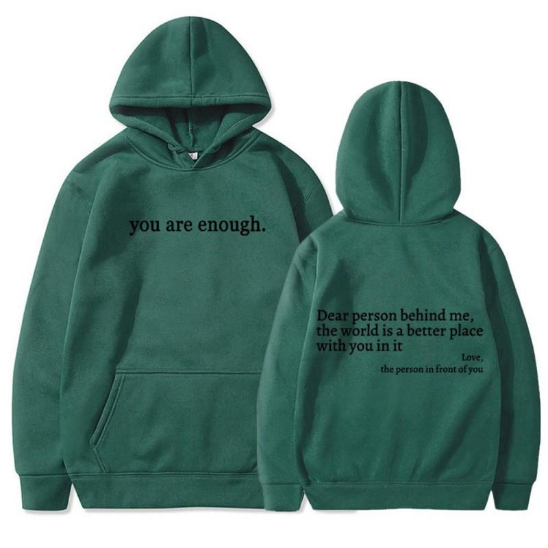 Womens Fashion Hoodie Plain Pullover Sweatshirt With Kangaroo Pocket Drawstring Loose Fit Youth