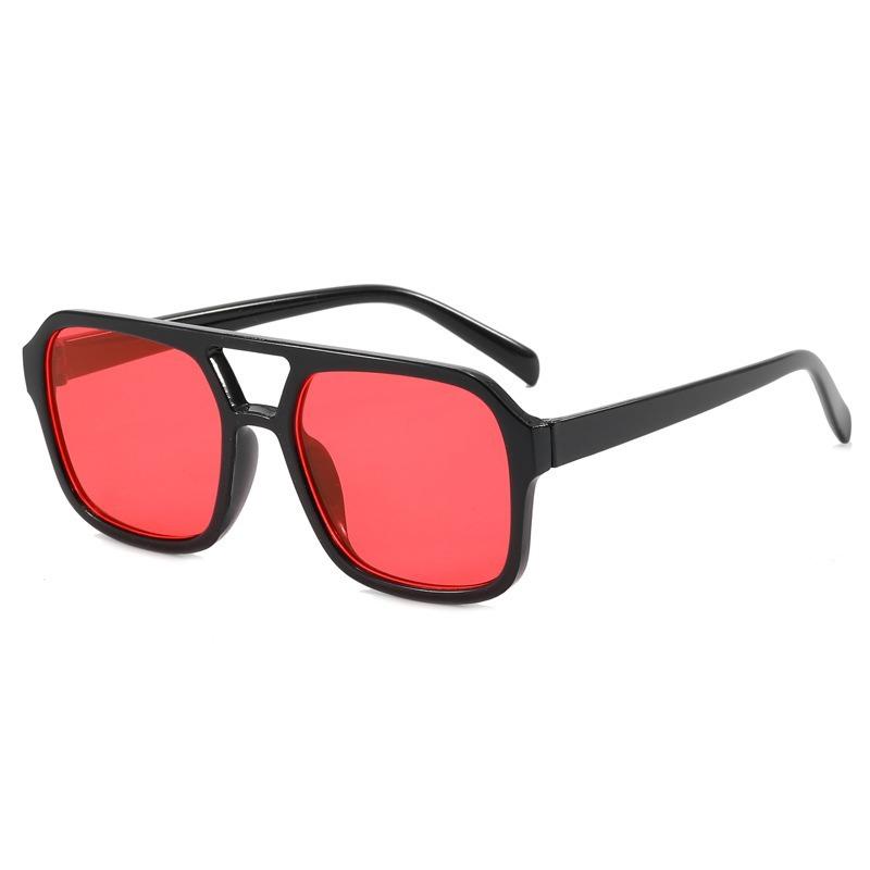 Солнцезащитные очки Candy Color Double Beam, модные солнцезащитные очки в стиле ретро с защитой от ультрафиолета, персонализированные очки