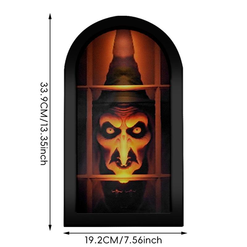 Halloween Ghost Mirror Hologram Ghost Witch Mirror With Creepy Eyes Spooky Scary Ghosts Halloween Decor