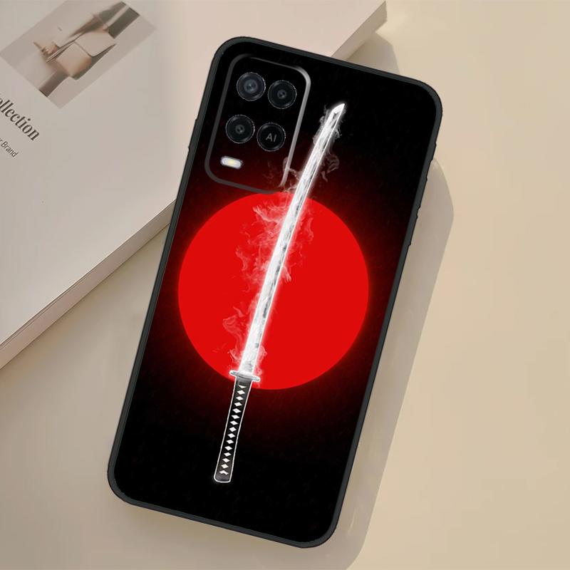 Японский чехол-катана для Samurai для Oppo A17 A57 A77 A74 A54 A94 A78 A98 A18 A60 A80 A40 A38 A58 A96 A76 A16 A15 A5 Pro