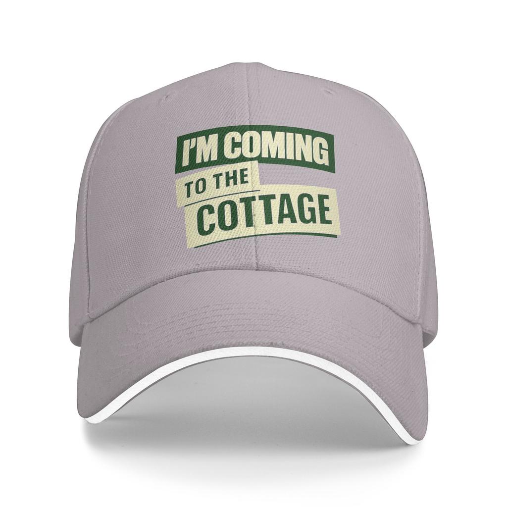 I'm Coming to The Cottage Sun Baseball Cap Summer Women Print Hip Hop Hats Sun-Proof y2k Funny Running Hippie Snapback Cap