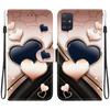 Чехол-книжка из искусственной кожи ручной работы для Samsung Galaxy A51 5G (SM-A516F/A516B)- Противоскользящий ударопрочный чехол с ремешком на запястье и дизайнами в виде сердец/роз и кошек