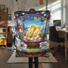1Pc Easter Egg1 Print Flannel Blanket, High quality Comfortable for All Seasons, Home Decor, Warmth and Comfort, Perfect for Christmas Gifts