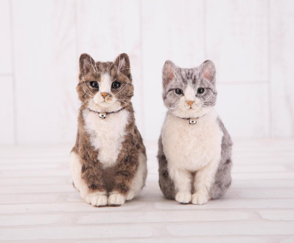 Hamanaka Felt Wool Needle Felted Hair Planting Lesson Sabatora 16cm Includes a QR Code and Video for Help with Planting Kit, Kit, (approx. Tall),