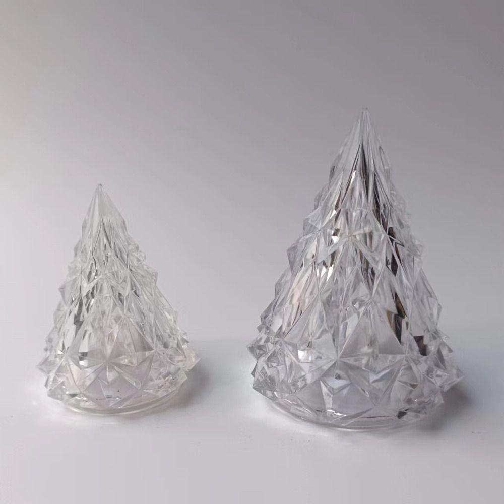 2pcs LED Lighting Christmas Tree Crystal  Lamp Atmosphere Night Light Electronic Candle Lamp  Home