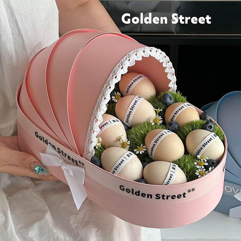 Коробка для бэби-шауэра Цветочная коробка Свадебное торжество Романтический контейнер Упаковочный пакет для подарков Цветочная композиция Колыбель Цветочная корзина