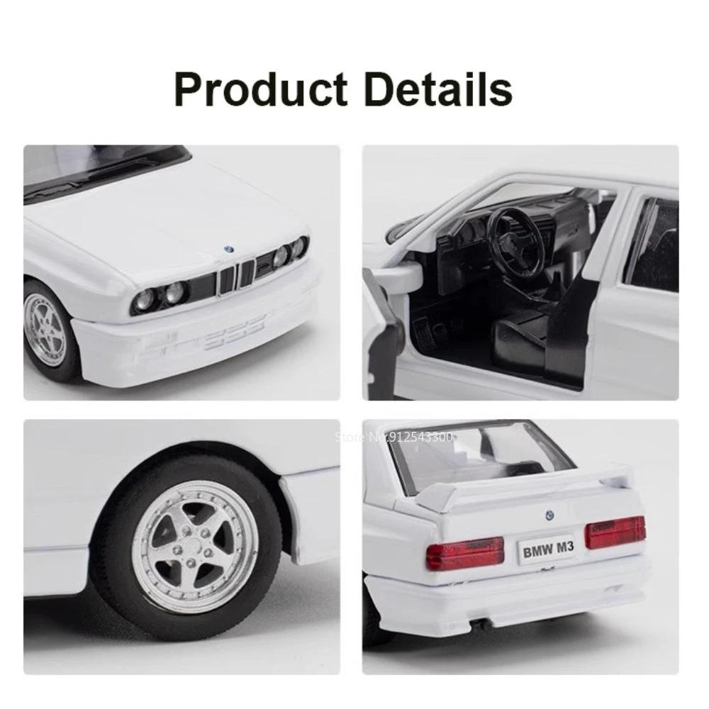 1/36 BMW M3 1987 литые игрушки модель автомобиля металлические литые игрушечные транспортные средства подлинные изысканный интерьер инерционный 2 двери открываются детский подарок