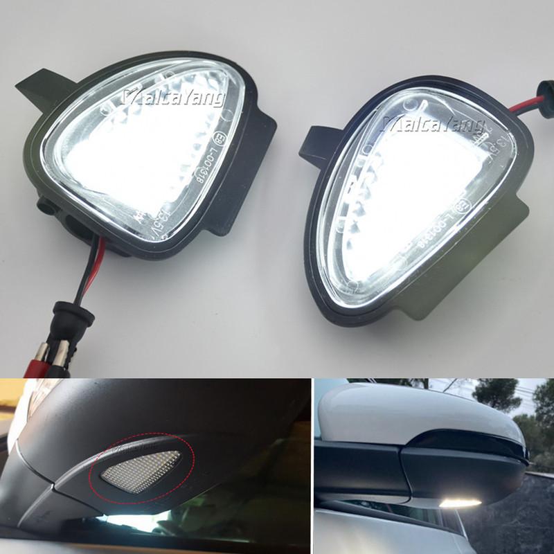 2x Без ошибок Белый Светодиод Под Зеркалом Бокового Вида Подсветка Лужи Для VW Golf 6 MK6 GTI R 2008-2014 Touran 2011-2014