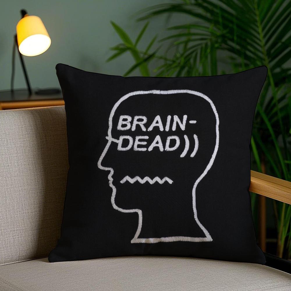 Лос-Анджелес B-Brain Dead Наволочка Плюшевая Ткань Мягкая Двусторонняя Печать Чехол для Подушки Дивана Стойкий Цвет Декор Дома Подарок