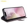 For iPhone 16e Stand Cases Calf Texture Genuine Split Leather Wallet Phone Cover
