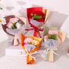 Simulation Hand Holding Soap Flower Mini Carnation Flower Bouquet Valentine Day