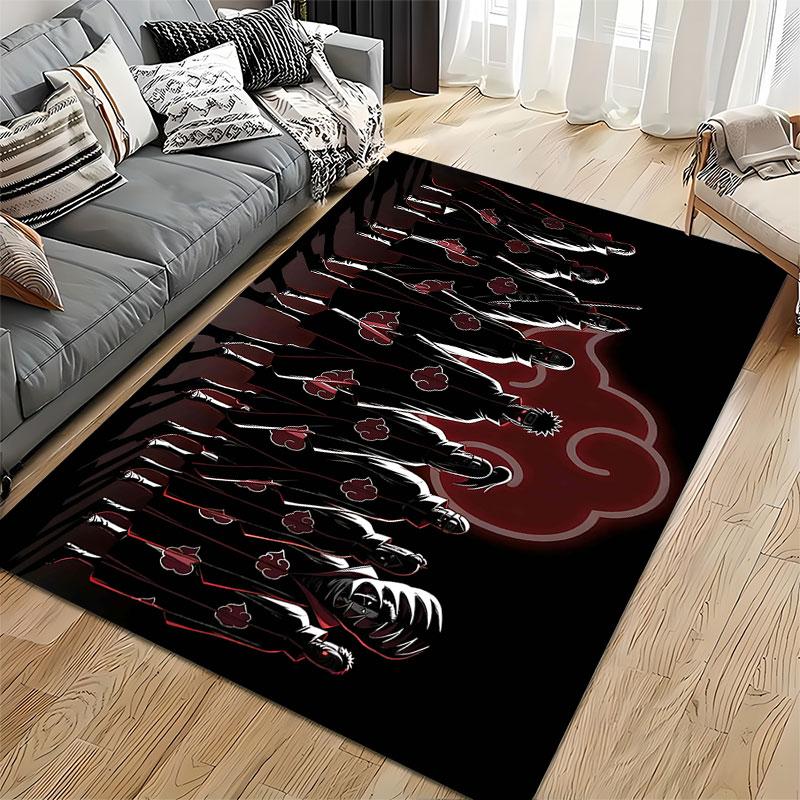 Akatsuki Clan Red Cloud Design suitable as a non-slip mat for the living room or bedroom sofa
