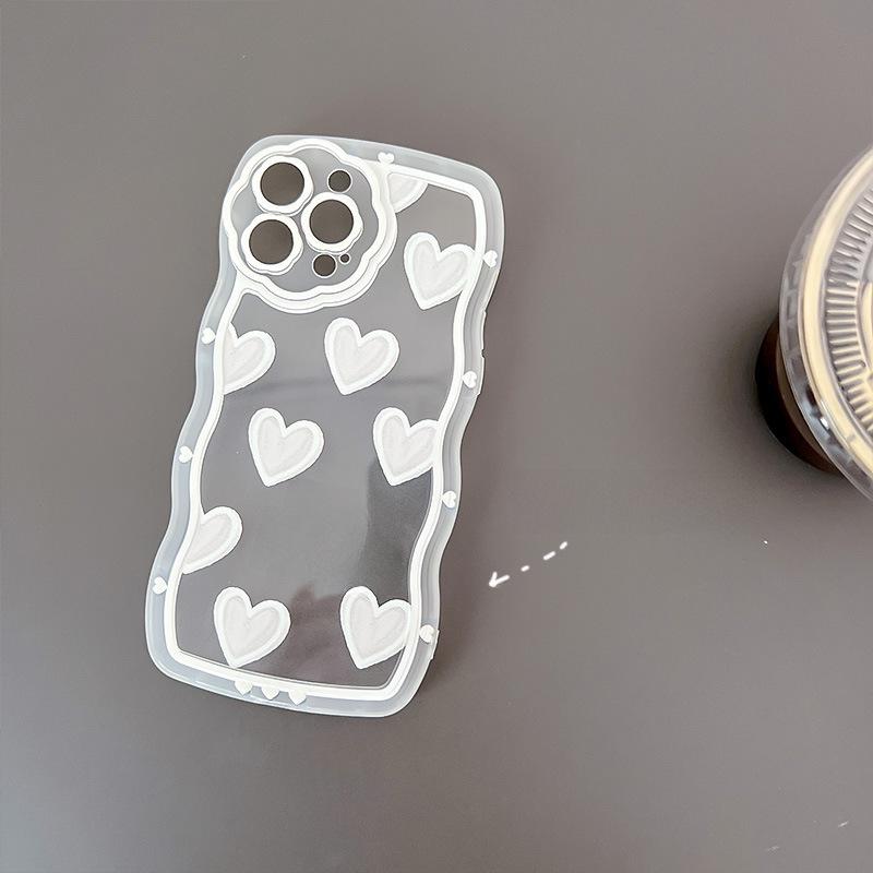 Чехол для телефона Zhitai Clear Varnish Floral Wave — совместим с iPhone 14 Pro Max, 13, 11, XR, XS, 8, 7