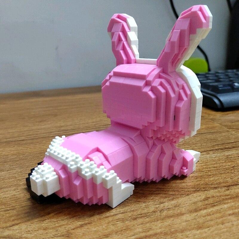 16405 мир животных персидская кошка котенок кролик одежда для домашних животных DIY мини алмазные блоки кирпичи строительные игрушки для детей без коробки