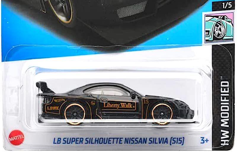 Hot Wheels 2023 LB Super Silhouette Nissan Silvia S15 Черный Liberty Walk LBWK