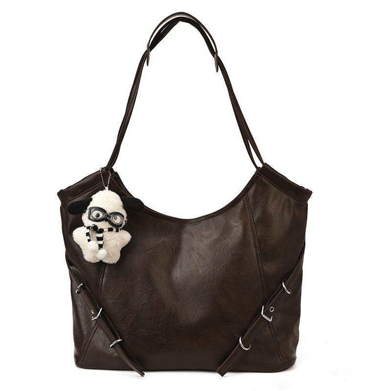 Осенне-зимняя ретро сумка большой вместимости женская 2025 новая трендовая модная корейская версия сумка-тоут простая сумка через плечо сумка для поездок на работу