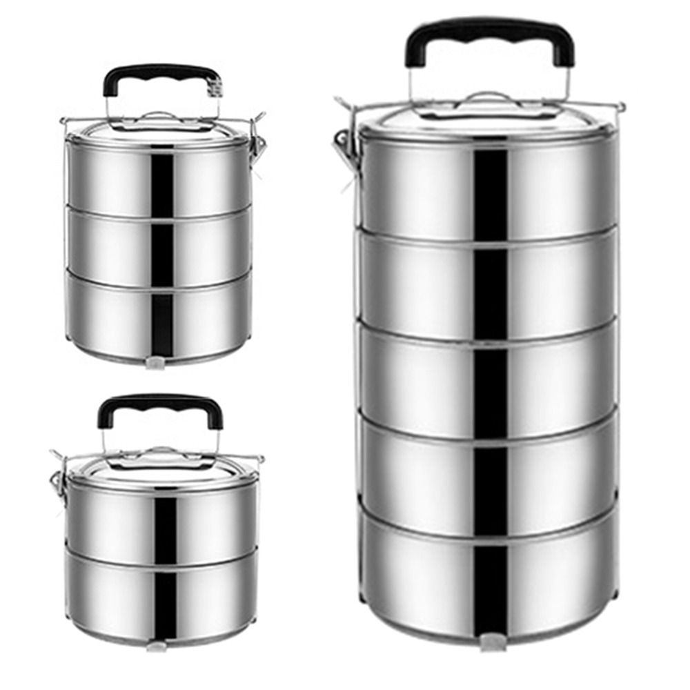 Stackable Insulated Food Container Stainless Steel Keep Warm Cylinder Food Warmer Men Women