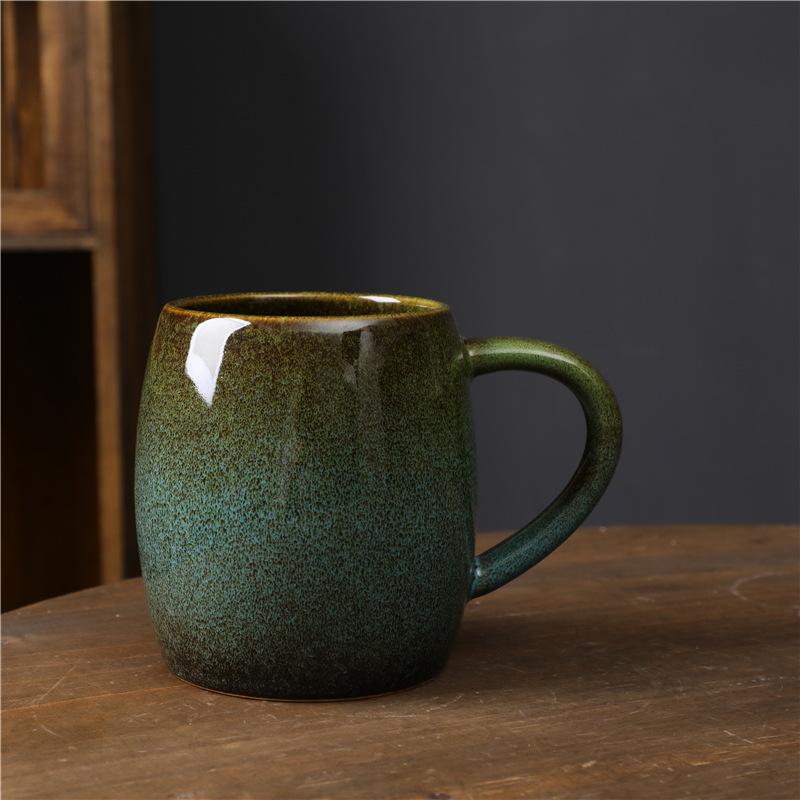 Kiln-Changed Ceramic Cup Large Capacity Cup Office Gift Water Cup Household Retro Coffee Cup