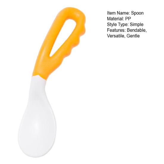 Гибкие ложки для младенцев Тренировочные ложки для малышей Легкая ручка Многоразовые для кормления