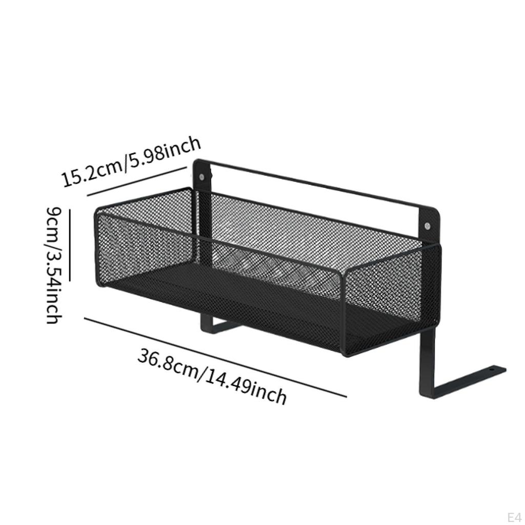 Bedside Hanging Storage Basket Organizer Carbon Steel Mesh Origanizer Shelf for Bed