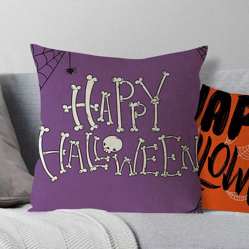 Halloween Linen Pillowcase Digital Printing Halloween Festival Decoration Sofa Pillow