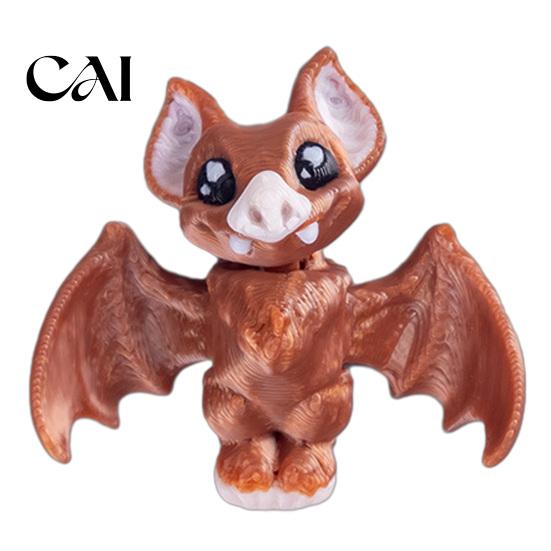Cartoon Animal Figures 3D Printed Articulated Figurine, Flexible Ornament for Desk Decoration & Creative Party Favors Stress Relief, Plastic
