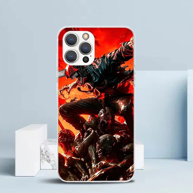 Чехол-книжка C-Chainsaw Man Denji для iPhone 16 17 Air 15 14 Pro Max 16E Чехол для телефона 13 Mini 12 11 7 SE 8 С рисунком Подходящие чехлы