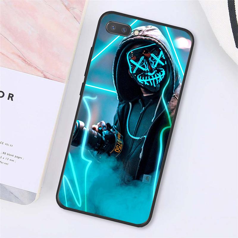 DJ Man Неоновая Маска Противогаз Мальчик Чехлы Для Телефонов Для Huawei Honor 7C 7A 8X 9X 8A 10i 20S 8C 8S 9A 9S 10X lite