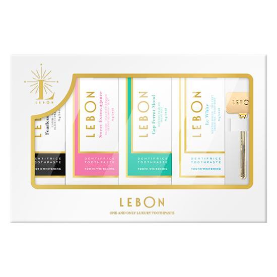 LEBON Whitening Toothpaste Gift Set (75g*4 Toothpastes + Special Squeezer)