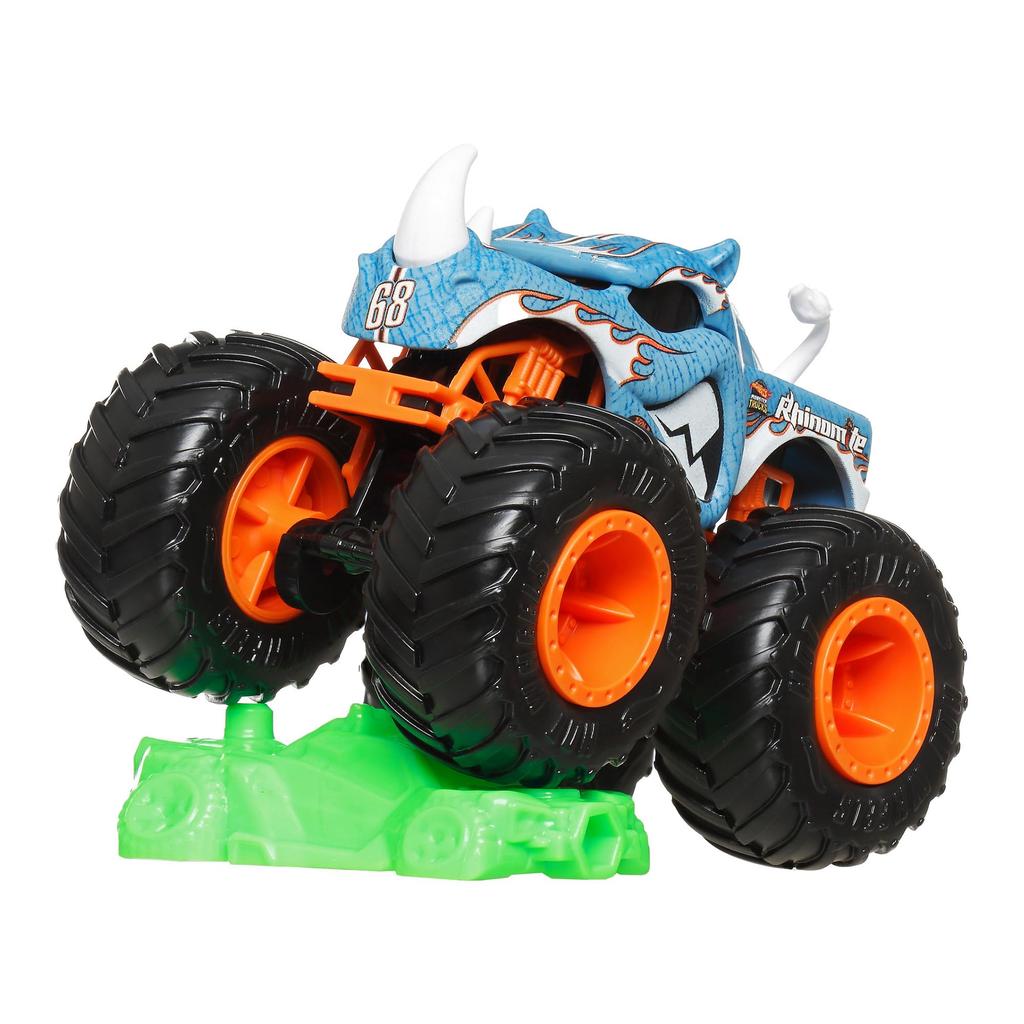 Игрушка Hot Wheels Монстр-трак Rhino-Mite 1:Синий JKP70 в масштабе 1:64 для детей от 3 лет