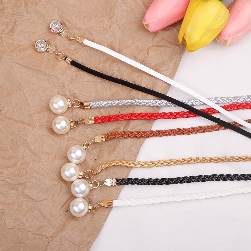 Ретро PU плетеный жемчужный пояс-цепочка на талию универсальный женский кожаный веревочный пояс на талию джинсы платья одежда аксессуары