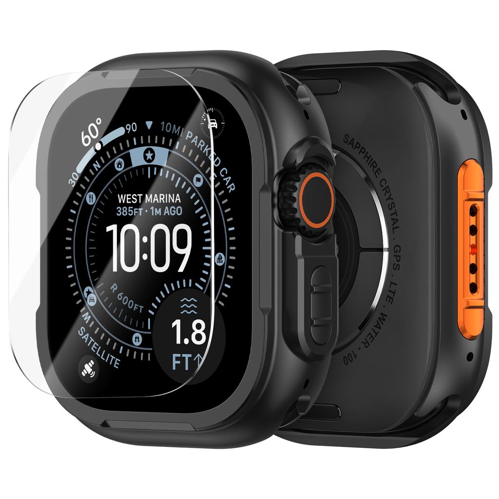 Чехол для Apple Watch Ultra 3 2 49 мм Прочный защитный бампер с защитой экрана Роскошная крышка из цинкового сплава iWatch Ultra2 49 мм