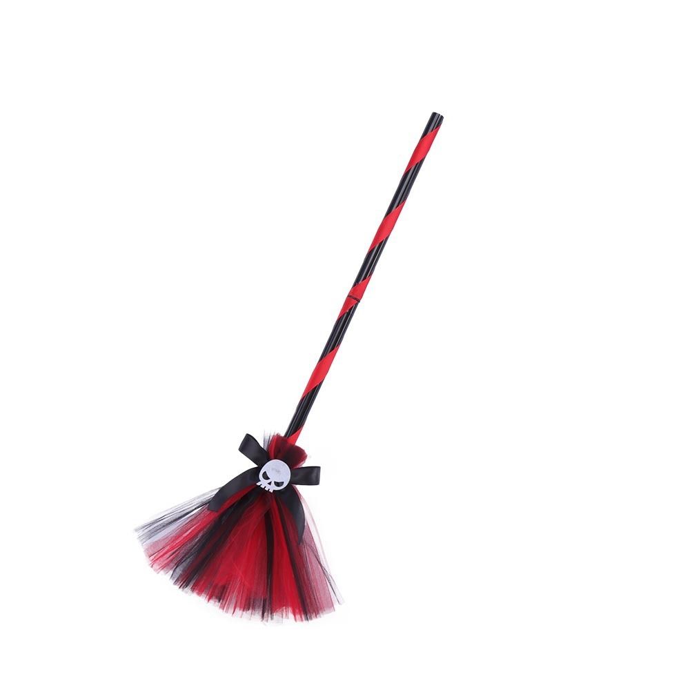 3D Halloween Broom Ornaments Cartoon Witch Dress Up Ornaments Festival Atmosphere