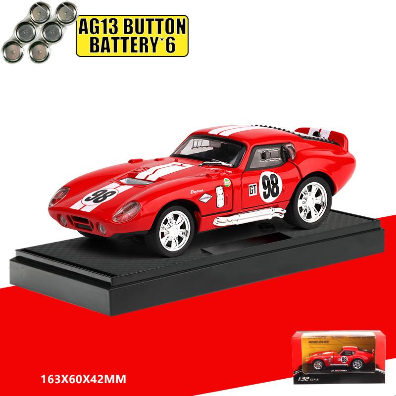 1:32 Shelby Cobra Daytona Coupe #98 Ливрея гоночная Издание Сплав Металл Литая модель автомобиля Домашний декор Коллекционные предметы Хобби Подарки