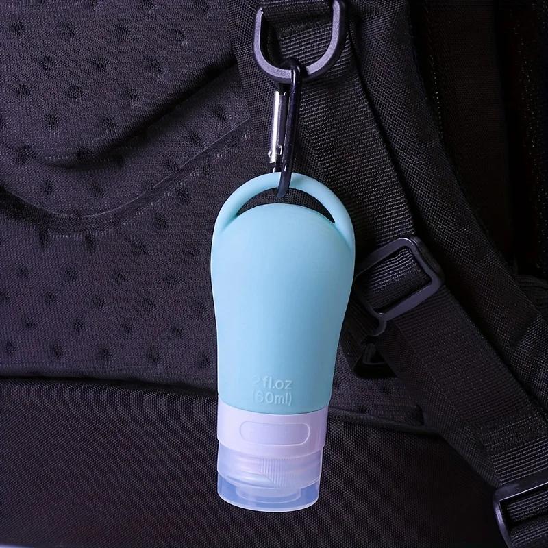 4 шт. Силиконовые дорожные бутылки, косметический дорожный раздельный набор, 60 мл, дезинфицирующее средство для рук, портативная бутылка для хранения