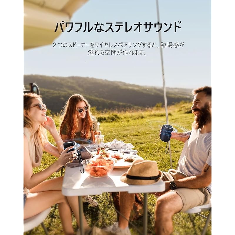 Cooboom Bluetooth Speaker Bluetooth Speaker IPX7 Waterproof Portable Speaker With LED Light Bluetooth5.3 Stereo Pairing 2 Devices Wireless Hands Free