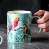 Bone China Mug Parrot Ceramic Coffee Mug Couple Mug Household Teacup Mugs Coffee Cups
