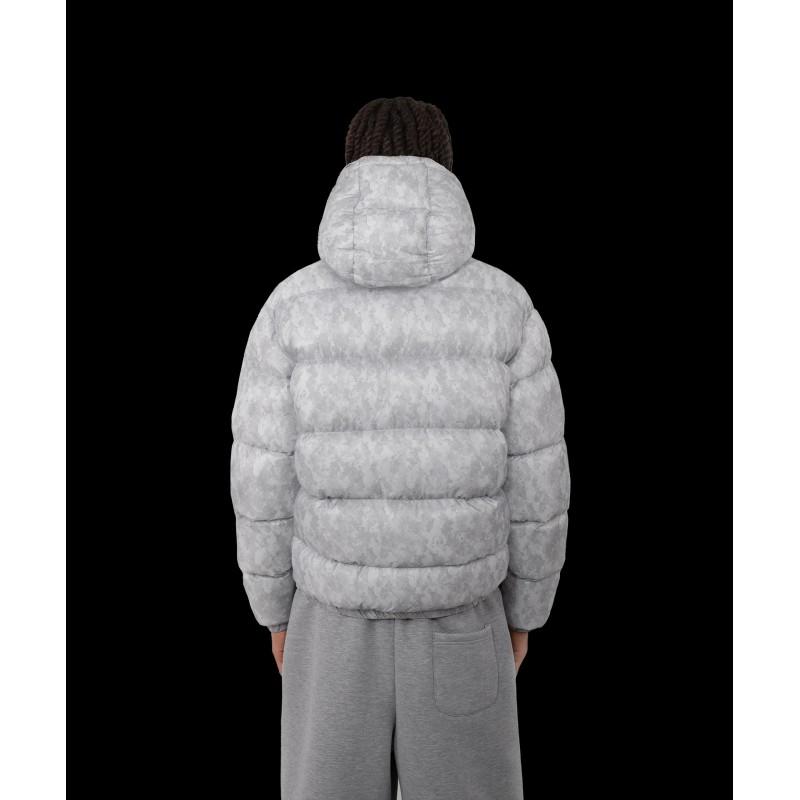 Hip Hop Style Oversized Hooded Cotton Jacket Men Women Camo Print Winter Casual Wear