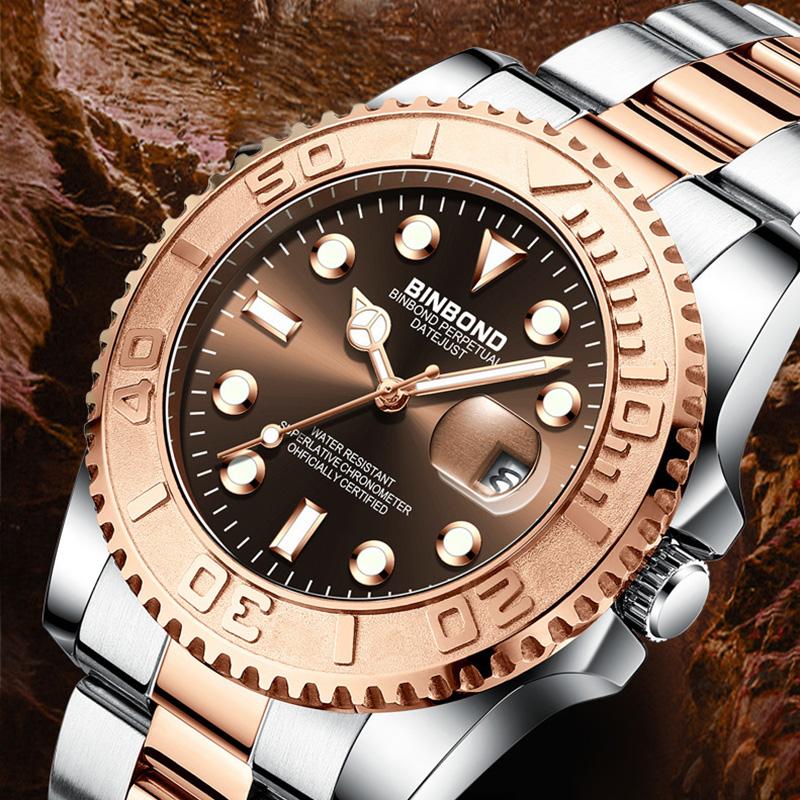 Men's Sports Quartz Watches Stainless Steel Waterproof Luxury Men Wristwatch Calendar Luminous Reloj Hombre