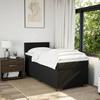 Cadre de lit avec matelas - Maison Exclusive - 90x200 cm - Tissu Noir - Housse amovible