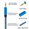 Male Nylon Earphone Micphone Adapter 3.5 Mm Audio Cable Cable Cord Adapter Digital Cables Aux Cable