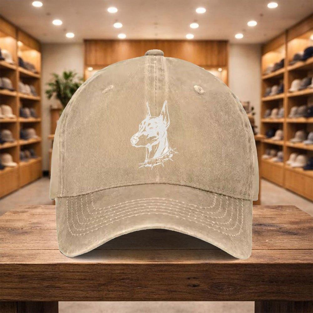 pc Baseball Cap a Casual Duckbill Hat New Versatile Hat for Doberman Adjustable Sports Cap Suitable for Vacations Travel A