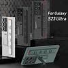 Противоударный жесткий чехол с ремешком на запястье для Samsung Galaxy S23 Ultra S23 Plus 5G, чехол с кронштейном и подставкой, чехол для S23Ultra S23Plus, чехлы-браслеты