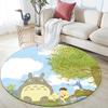 Totoro Round Area Rug,Carpet Rug for Living Room Bedroom Sofa Playroom Decor,Non-slip Floor Mat