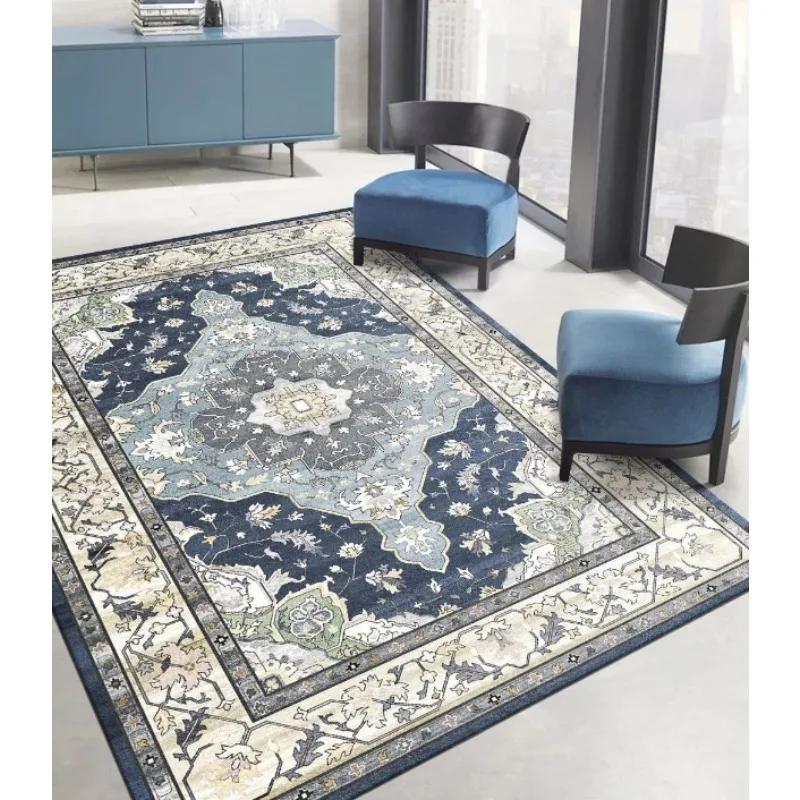 Ковер в европейском, персидском, марокканском стиле для гостиной, дивана, спальни, кабинета, кухни, прихожей, противоскользящий, легкая роскошь, домашний декор, коврик