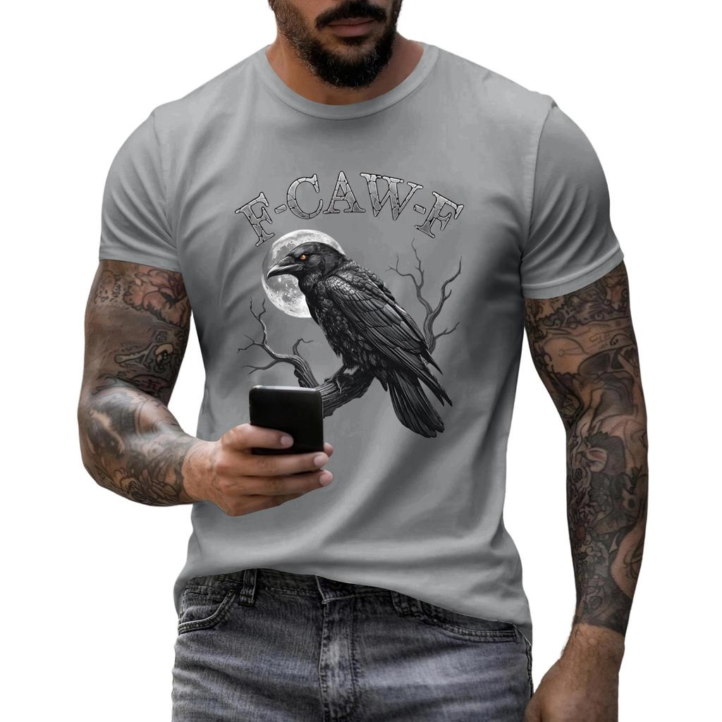 Men's Fashion Casual Printed Short Sleeve Round Neck Pullover Tops
