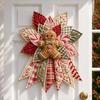 Non woven patchwork Christmas flower door hanging | DIY handmade material bag, the first choice for Christmas gifts