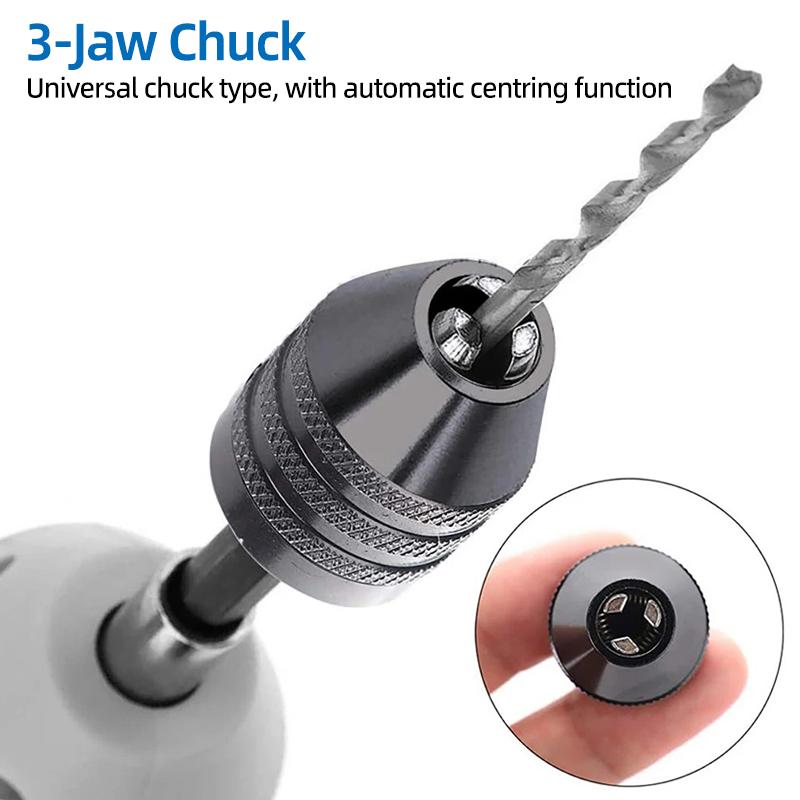 1PC Универсальный бесключевой мини-светильник 1/4 Hex 0,3-8 ММ Инструмент